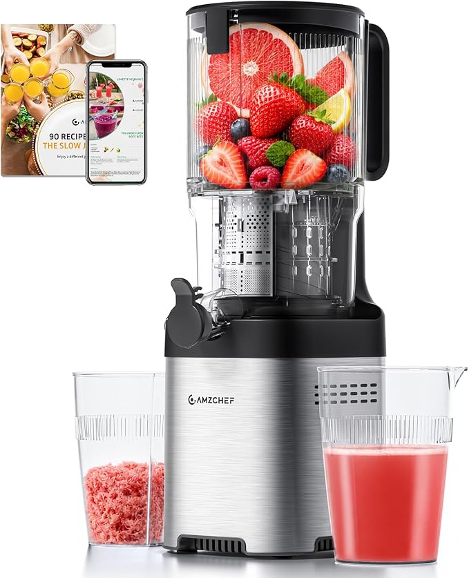 AMZCHEF Extracteur de Jus de Fruits et Légumes